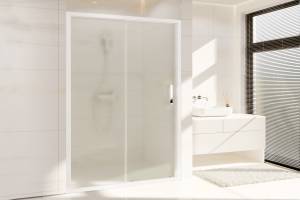 Душевая дверь в нишу Royal Bath Accord RB165HS-C профиль белый, стекло матовое, 165x200
