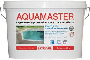Гидроизоляционный состав Litokol Aquamaster полимерный светло-серый 20 кг