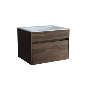 Тумба с раковиной Vincea Chiara 600 1 выкатной ящик, C.Oak, раковина белая