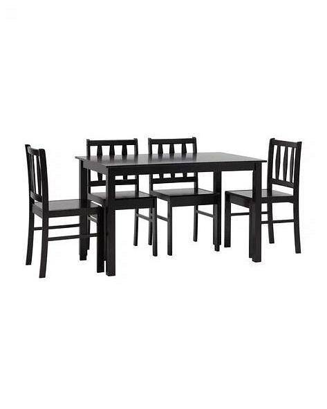 Набор обеденный Stool Group Ingrid MH750+MH52088X4 массив гевеи, цвет венге