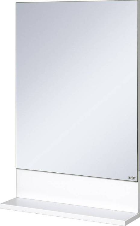 Зеркало Misty Алиса 50 белое, с полкой
