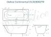 Чугунная ванна Delice Continental DLR230627R 180x80, белая, с отверстиями под ручки, без ножек фото 9