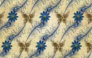 3D Фотообои Artegrafico «Перо павлина» FANT-087 акварель