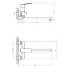 Смеситель для ванны Decoroom DR22 DR22043 одноручный универсальный с поворотным изливом 300 мм Хром фото 2