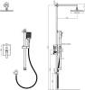 Душевой комплект Rush Thira TR3635-41Black С ВНУТРЕННЕЙ ЧАСТЬЮ, черный фото 2