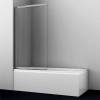 Шторка на ванну Wasserkraft Tauber 64S02-100 профиль никель, стекло прозрачное, 100x140