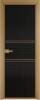 Межкомнатная дверь Profil Doors 2 AX цвет профиля Золото, стекло безопасное 6 мм мору черный 700x2000
