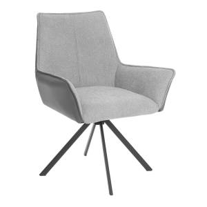 Кресло Tetchair Murano 25213 светло-серый, графит, велюр, букле, экокожа, поворотный