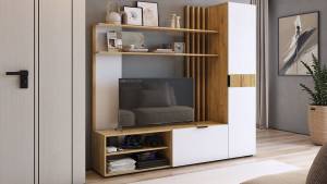 Набор для гостиной Mebelson Бери К1 ГК01Бери.2563 дуб крафт золотой/белое дерево