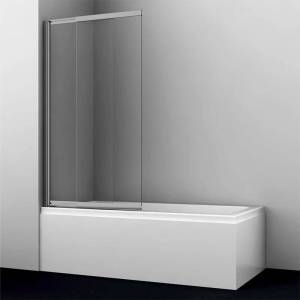 Шторка на ванну Wasserkraft Tauber 64S02-100 профиль никель, стекло прозрачное, 100x140