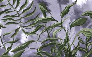 3D Фотообои Artegrafico «Переплетающиеся ветви на фиолетовом фоне» AVG-001 канвас