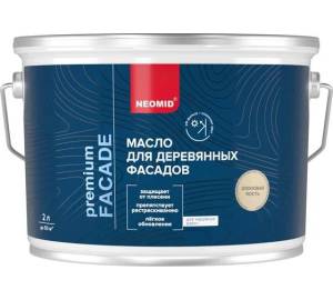 Масло для деревянных фасадов Neomid Facade шелковисто-матовое слоновая кость 2 л