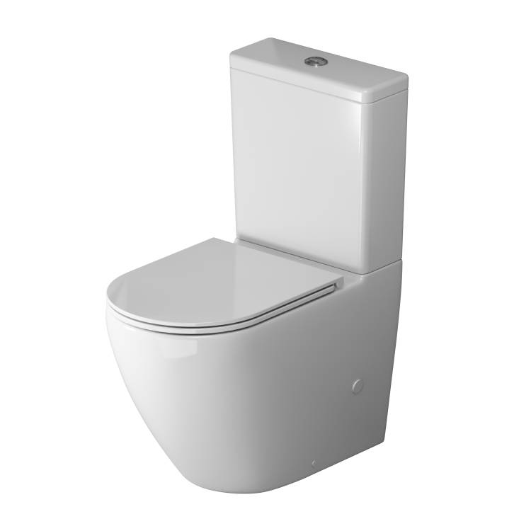 Унитаз-компакт Grossman Торнадо GR-4407SQ безободковый, с микролифтом, белый