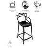 Стул полубарный Bradex Home Masters FR 0132 черный фото 8