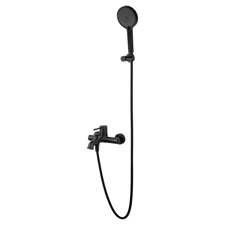 Смеситель для ванны Wonzon & Woghand WW-88037073-MB с душевым гарнитуром, черный матовый