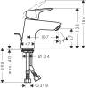 Смеситель для раковины Hansgrohe Logis 71070000 фото 7