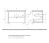 Тумба под раковину Cezares RELAX-800-2C-SO-BL Bianco Lucido, 79.6x47.7x50 фото 2