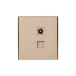 ТВ-розетка+Ethernet RJ45 Kranz Strong KR-78-0722-8 бежевый