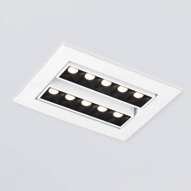 Встраиваемый точечный светодиодный светильник Elektrostandard Tekki 9923 LED 20W 4200K белый/черный