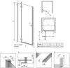 Душевая дверь в нишу Radaway Almatea DWJ 130 L, прозрачное стекло фото 9
