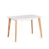 Стол обеденный Tetchair Claire 21288 белый, ножки натуральный 110(140)x75x75 фото 5
