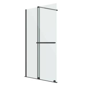 Душевая перегородка Niagara Nova NG-671-12BLACK профиль черный матовый, стекло прозрачное, 120x200