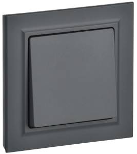 Выключатель 1-клавишный IEK Brite BR-V10-0-10-K53-F графит