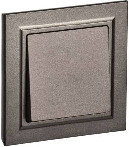 Выключатель 1-клавишный IEK Brite BR-V10-0-10-K45-F темная бронза