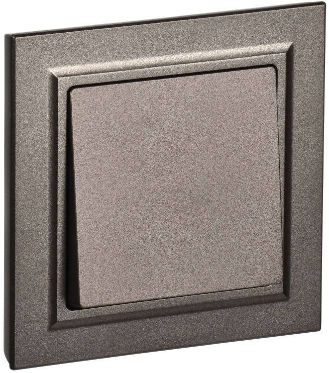 Выключатель 1-клавишный IEK Brite BR-V10-0-10-K45-F темная бронза