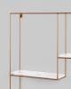 Полка навесная Stool Group Square FDC9684 g w/m золотая, белый мрамор 50x10x50 фото 5