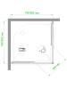 Душевой уголок Royal Bath RB HPD-T-ST профиль сатин, стекло прозрачное, 80x80x200 фото 5