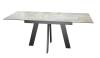 Стол Дик DikLine SKM120 00-00075461 titanium silver river polished, подстолье черное, опоры черные 120(180)x80x77 фото 3
