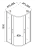 Душевой уголок Taliente TA-09091-1CB профиль матовый черный, стекло прозрачное, 90x90x195 фото 4