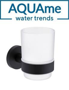 Стакан AQUAme Trento AQM7212MB белый, черный