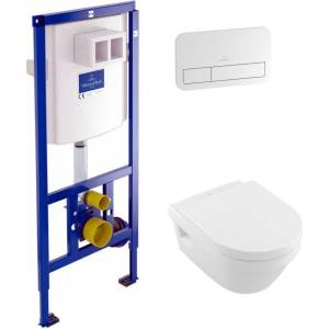 Комплект Унитаз Villeroy&Boch Omnia Architectura 5684HR01 + Инсталляция 9224 6100 + Кнопка Viconnect 9224 9068 белая