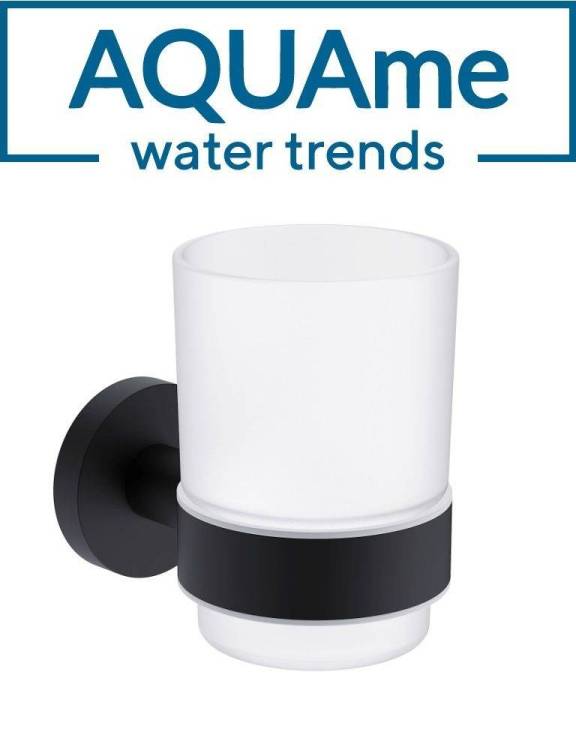Стакан AQUAme Trento AQM7212MB белый, черный