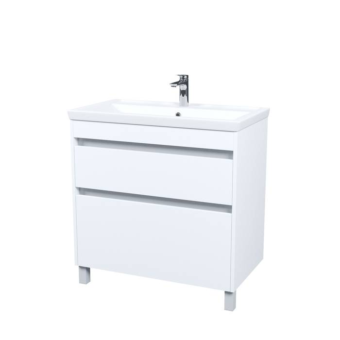 Тумба с раковиной Iddis Zodiac X ZDX80WFi95K напольная, 80 см, белый