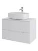 Тумба с раковиной Orange Line Li-80TuwMDF+B07-540W белая матовая, 80.5 см