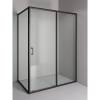 Душевой уголок Orange E23-14090TB профиль черный, стекло прозрачное, 140x88.5x190 фото 2