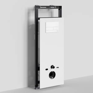 Система инсталляции для унитазов Wasserkraft New Salm 27TLT.010.ME.WH.WM04 клавиша белый матовый