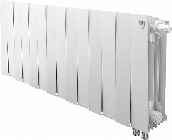 Радиатор биметаллический Royal Thermo Piano Forte 300 VDR bianco traffico, 14 секций
