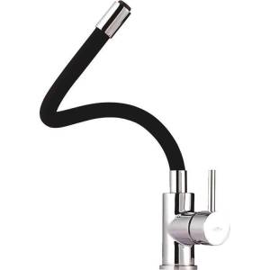 Смеситель для кухни Webert Viper VP920602564 с гибким изливом, черный, хром
