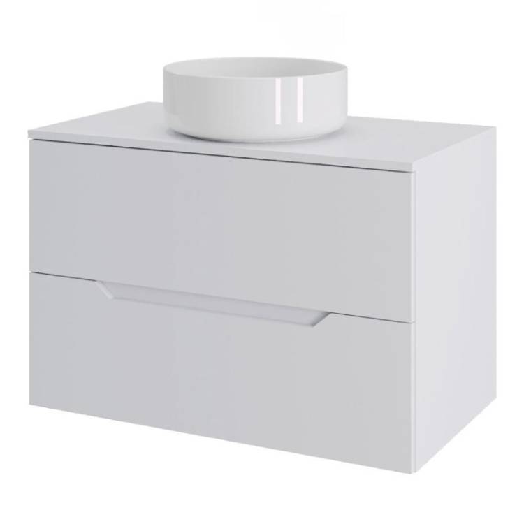 Тумба с раковиной Orange Line Li-70TuwMDF+B09-360W белый матовый, 70 см