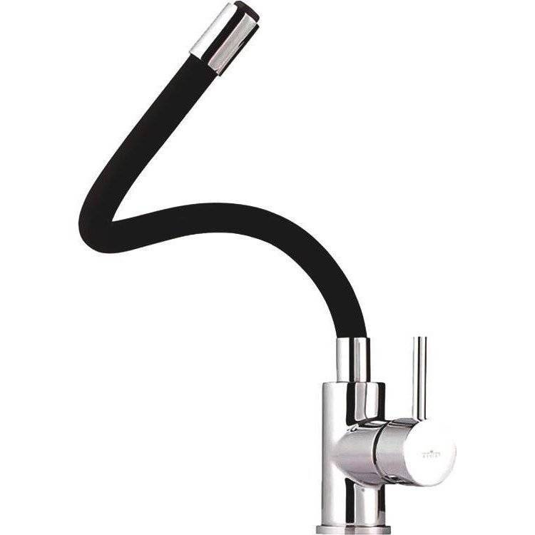Смеситель для кухни Webert Viper VP920602564 с гибким изливом, черный, хром