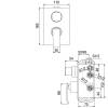 Смеситель для ванны Jacuzzi Glint 0IQ00437JA00 встраиваемый, на 5 выходов, хром фото 2