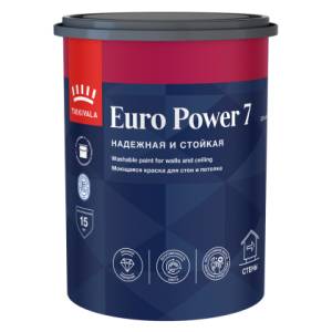 Краска Tikkivala Euro Power 7 матовая база C 0.9 л