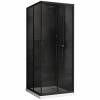Душевой уголок Abber Schwarzer Diamant AG02080BDTH 80x195x80, профиль Черный