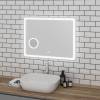 Зеркало Grossman LEO 800x800x45 LED с сенсорным выкл.,гравировкой,подогревом и увеличительным стеклом