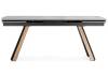 Стол Woodville Симмонс 621517 statuario titan gloss, черный, орех дуб монтана 180(260)x90x76 фото 2