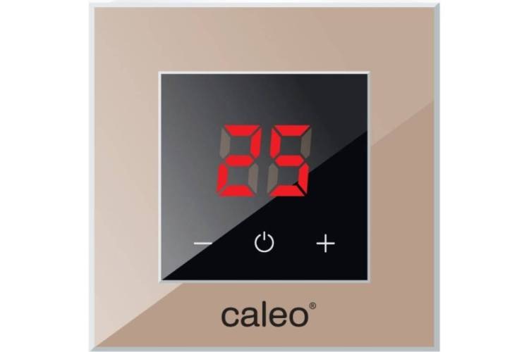 Терморегулятор Caleo NOVA УП-00000356 встраиваемый цифровой, 3.5 кВт, кофейный